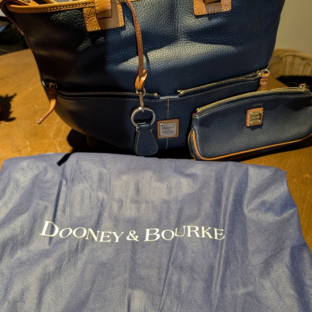 Dooney & Bourke Navy Blue Leather Men's Bag